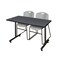 Kobe Rectangle Tables > Training Tables > Kobe Training Table & Chair Sets, 48 W, 30 L, 29 H, Grey MKTRCT4830GY44GY - alternate 1